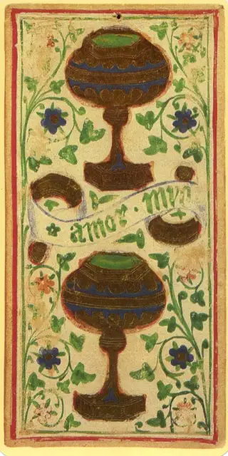 Two of Cups, The Visconti-Sforza Tarot