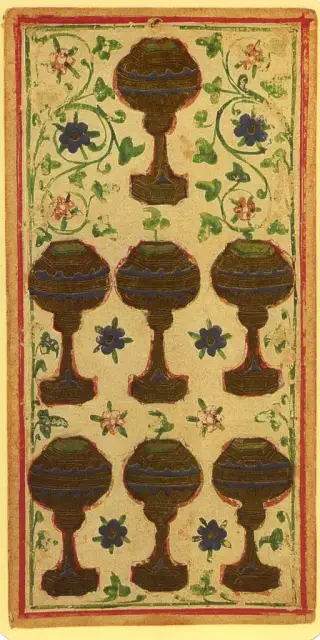 Seven of Cups, The Visconti-Sforza Tarot