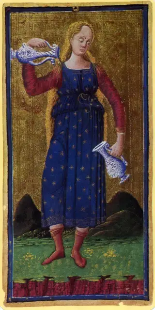 Temperance, The Visconti-Sforza Tarot