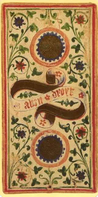 Two of Coins, The Visconti-Sforza Tarot