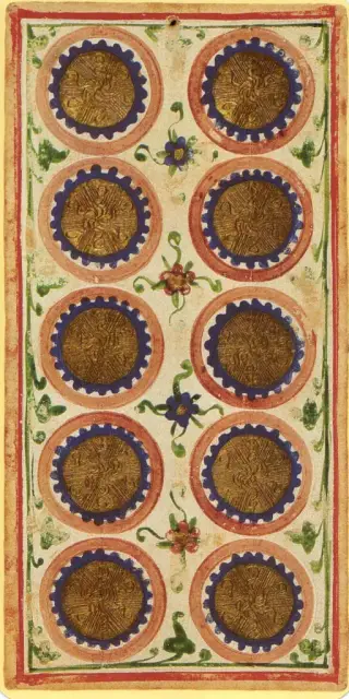 Ten of Coins, The Visconti-Sforza Tarot