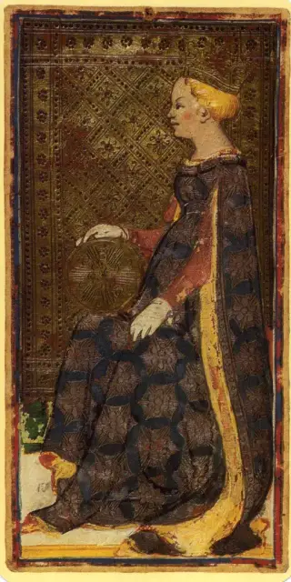 Queen of Coins, The Visconti-Sforza Tarot