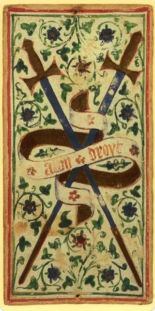 Two of Swords, The Visconti-Sforza Tarot