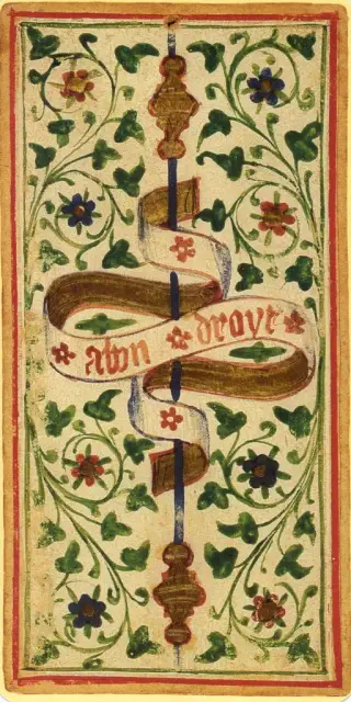 Ace of Batons, The Visconti-Sforza Tarot