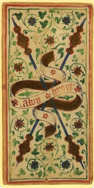 Two of Batons, The Visconti-Sforza Tarot