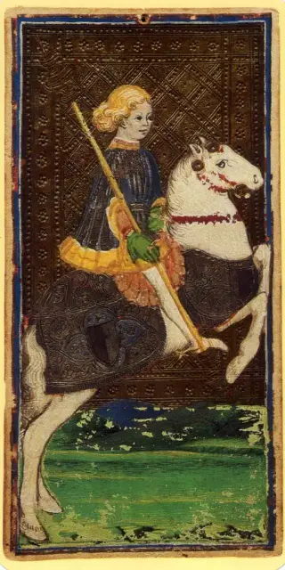 Knight of Batons, The Visconti-Sforza Tarot