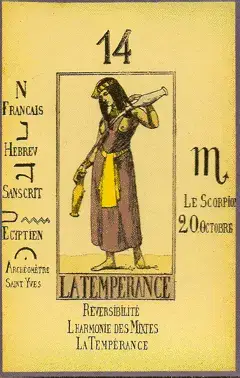 La Tempérance, The Tarot of Papus