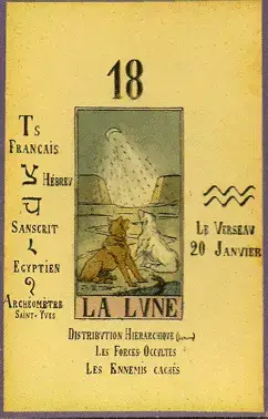 La Lune, The Tarot of Papus