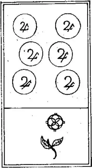 Six de Denier, The Tarot of Papus