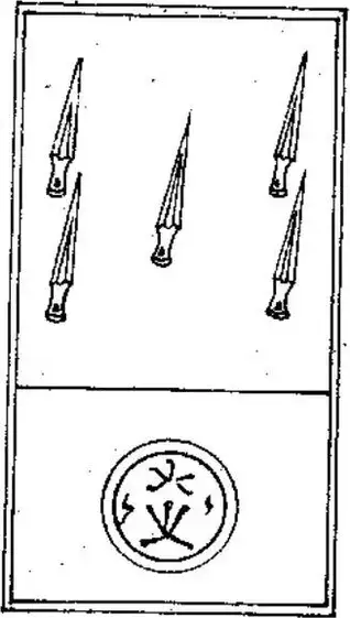 Cinq de Épée, The Tarot of Papus