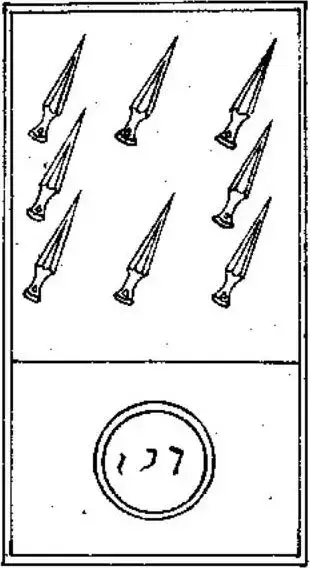 Huit de Épée, The Tarot of Papus