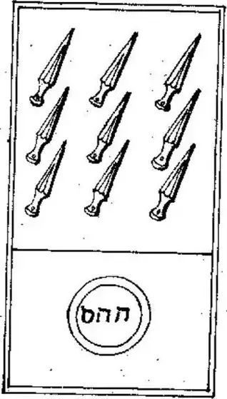 Neuf de Épée, The Tarot of Papus