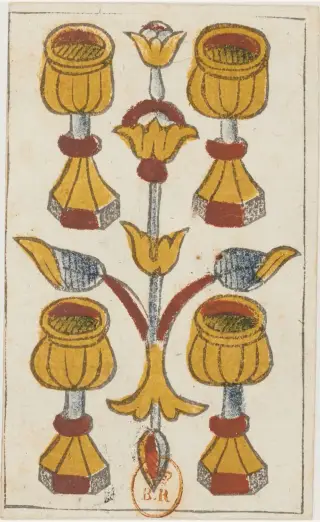 4 de Coupes, The Jean Noblet Tarot