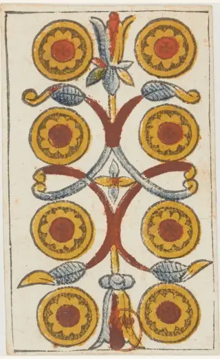 8 de Deniers, The Jean Noblet Tarot