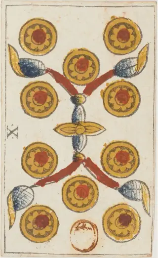 10 de Deniers, The Jean Noblet Tarot