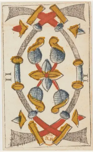 2 d'Épée, The Jean Noblet Tarot