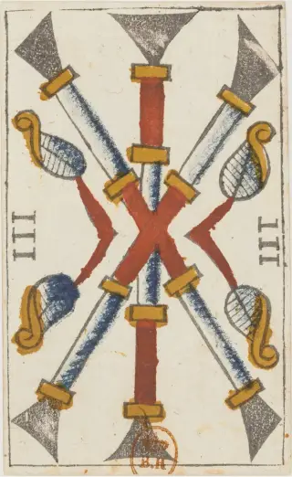 3 de Bâtons, The Jean Noblet Tarot