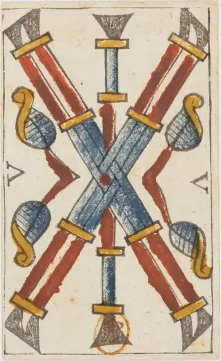 5 de Bâtons, The Jean Noblet Tarot