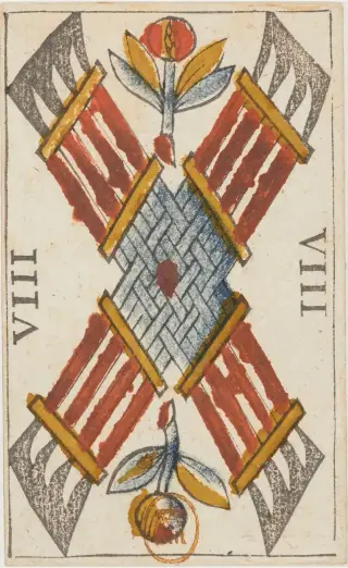 8 de Bâtons, The Jean Noblet Tarot