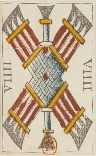 9 de Bâtons, The Jean Noblet Tarot