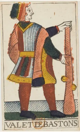 Valet de Bâtons, The Jean Noblet Tarot