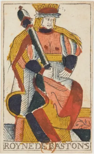 Royne de Bastons, The Jean Noblet Tarot