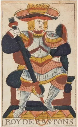 Roy de Bastons, The Jean Noblet Tarot