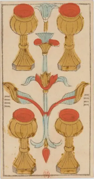 IIII de Coupe, The Conver Tarot de Marseille