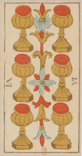 VI de Coupe, The Conver Tarot de Marseille