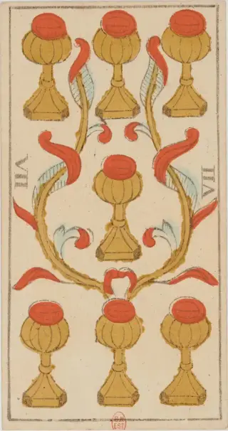 VII de Coupe, The Conver Tarot de Marseille