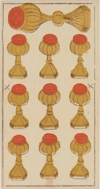 X de Coupe, The Conver Tarot de Marseille