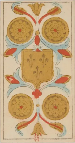 IIII de Deniers, The Conver Tarot de Marseille