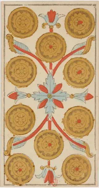 X de Deniers, The Conver Tarot de Marseille