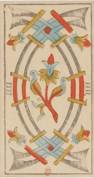 IIII d'Épée, The Conver Tarot de Marseille