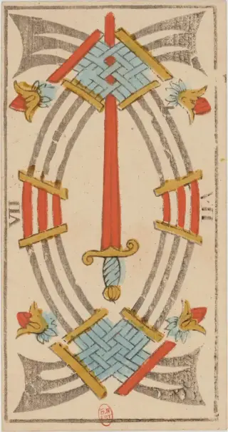 VII d'Épée, The Conver Tarot de Marseille