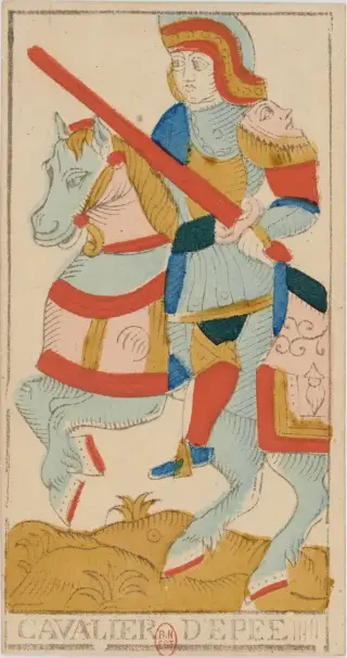 Cavalier d'Épée, The Conver Tarot de Marseille