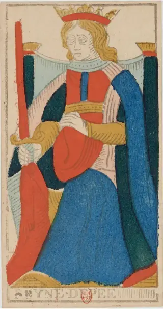 Reyne d'Épée, The Conver Tarot de Marseille