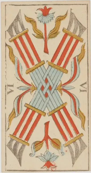 VI de Bâton, The Conver Tarot de Marseille
