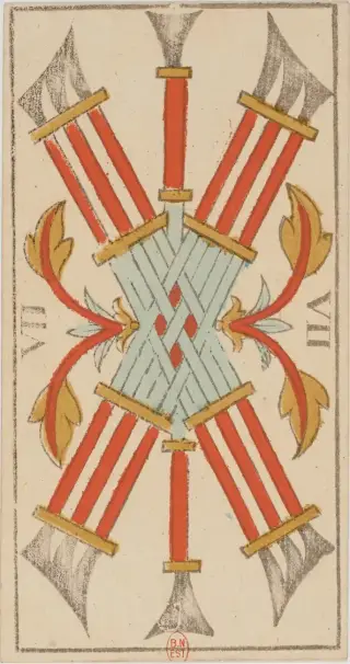 VII de Bâton, The Conver Tarot de Marseille