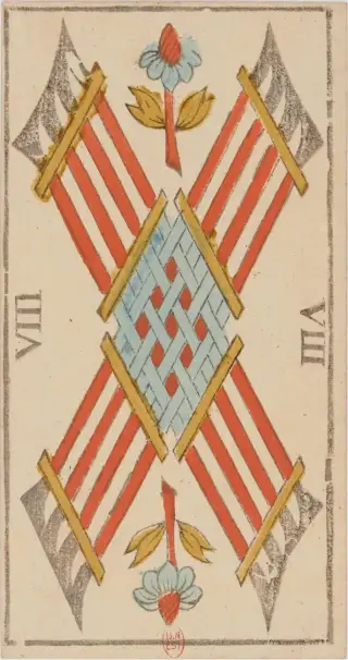 VIII de Bâton, The Conver Tarot de Marseille