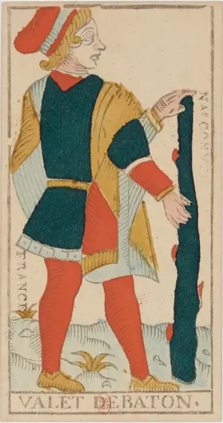 Valet de Bâton, The Conver Tarot de Marseille