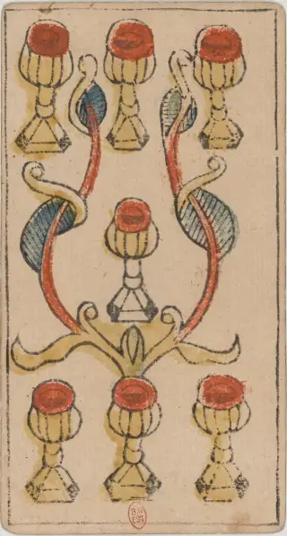 Sept de Coupes, The Jean Dodal Tarot