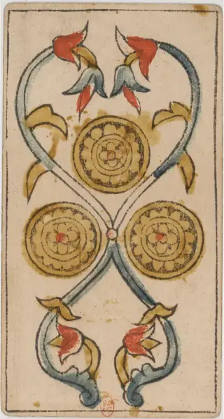 Trois de Deniers, The Jean Dodal Tarot