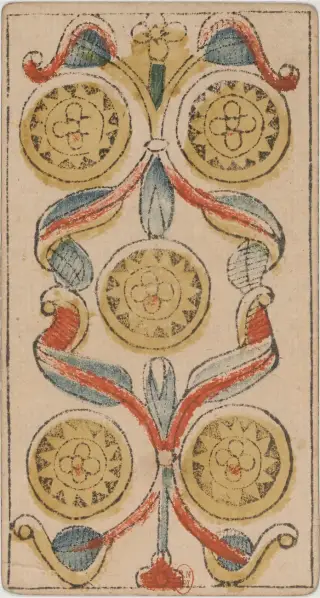 Cinq de Deniers, The Jean Dodal Tarot