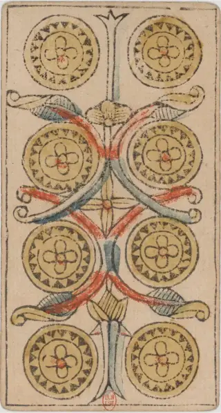 Huit de Deniers, The Jean Dodal Tarot