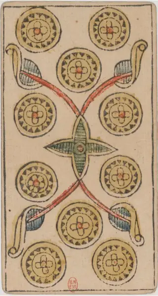 Neuf de Deniers, The Jean Dodal Tarot