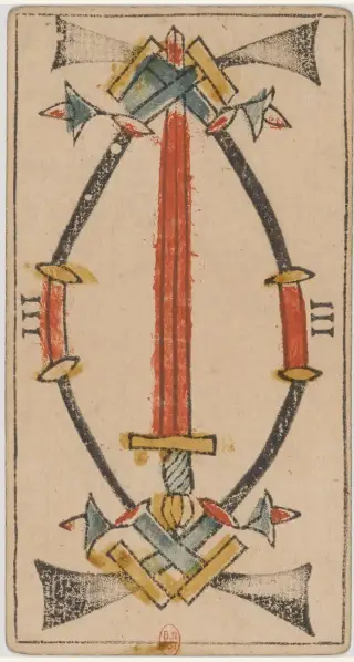 Trois d'Épées, The Jean Dodal Tarot