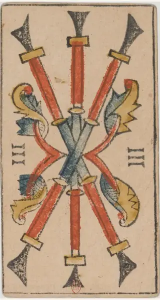Trois de Bâtons, The Jean Dodal Tarot