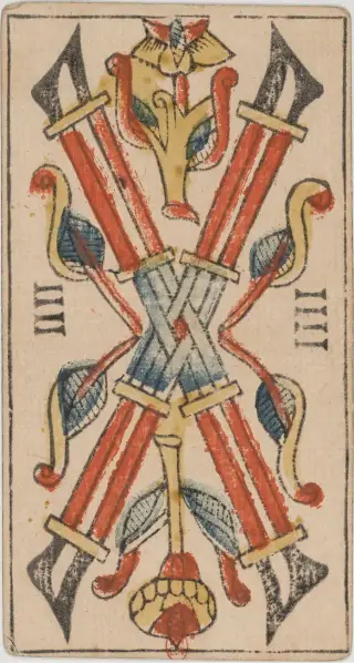 Quatre de Bâtons, The Jean Dodal Tarot
