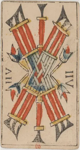 Sept de Bâtons, The Jean Dodal Tarot